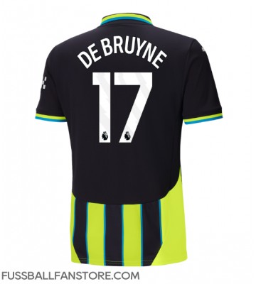 Manchester City Kevin De Bruyne #17 Replik Auswärtstrikot 2024-25 Kurzarm